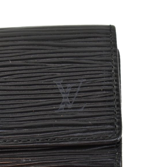 LOUIS VUITTON Black Epi LV Logo Key Case (wo) - Picture 2 of 9